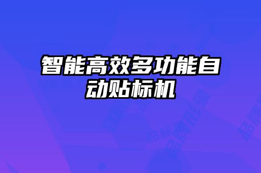 智能高效多功能自動貼標機