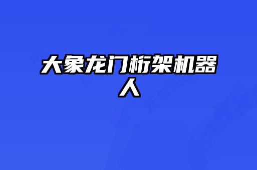 大象龍門桁架機器人