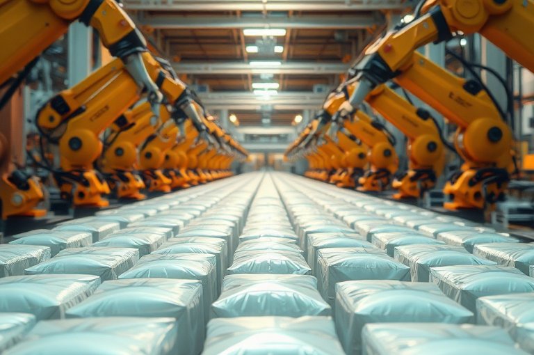 全自動(dòng)面粉包裝生產(chǎn)線